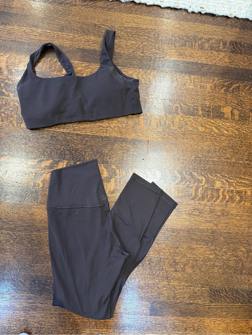 American Eagle Outfitters Black Athletic Bralette & Leggings Set